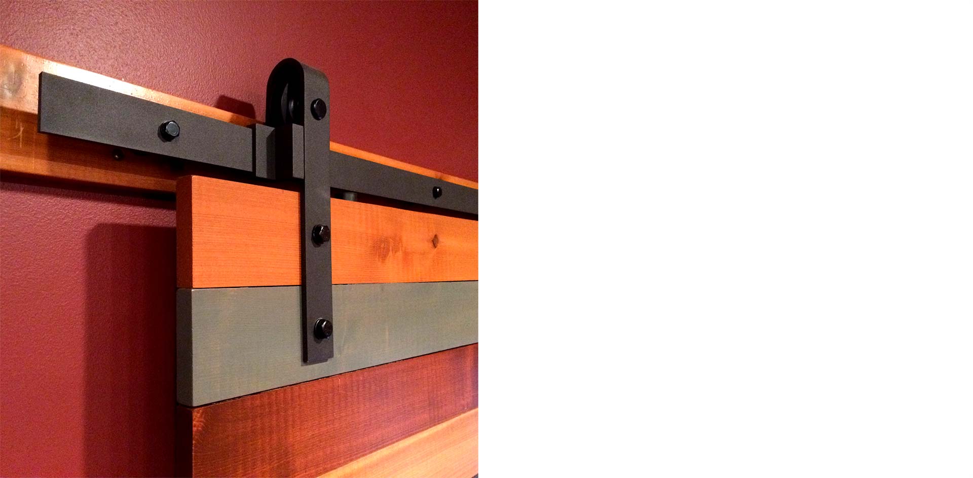 Metal sliding custom wood door Chicago IL